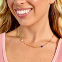 Salina Mixed Bead Paperclip Chain Choker