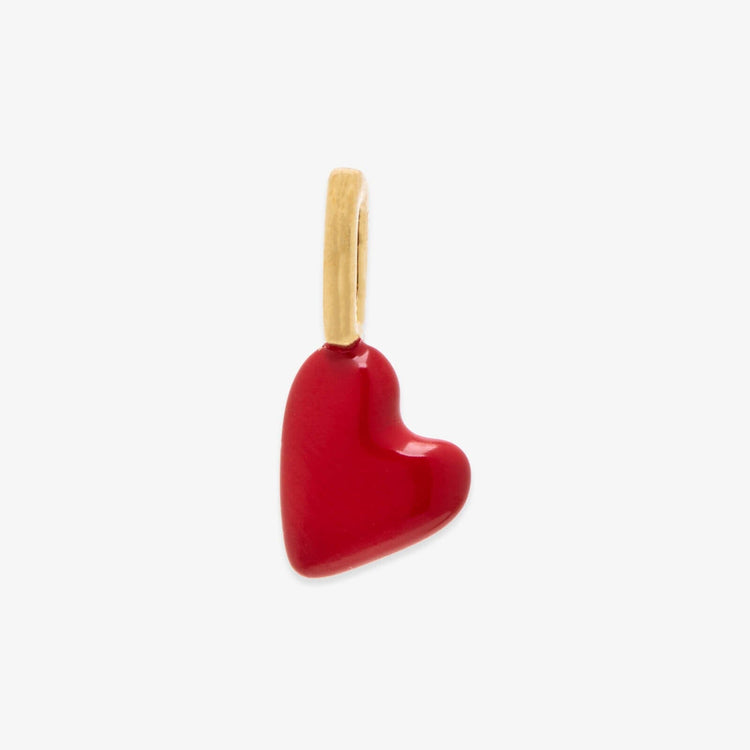 Harper Enamel Puffy Heart Charm