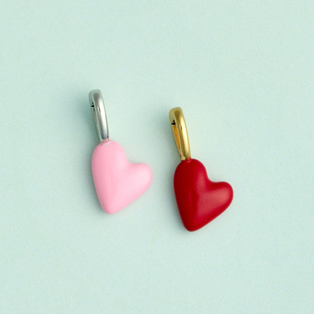 Harper Enamel Puffy Heart Charm 3