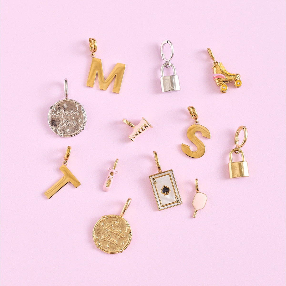 Harper Slanted Statement Alphabet Charm