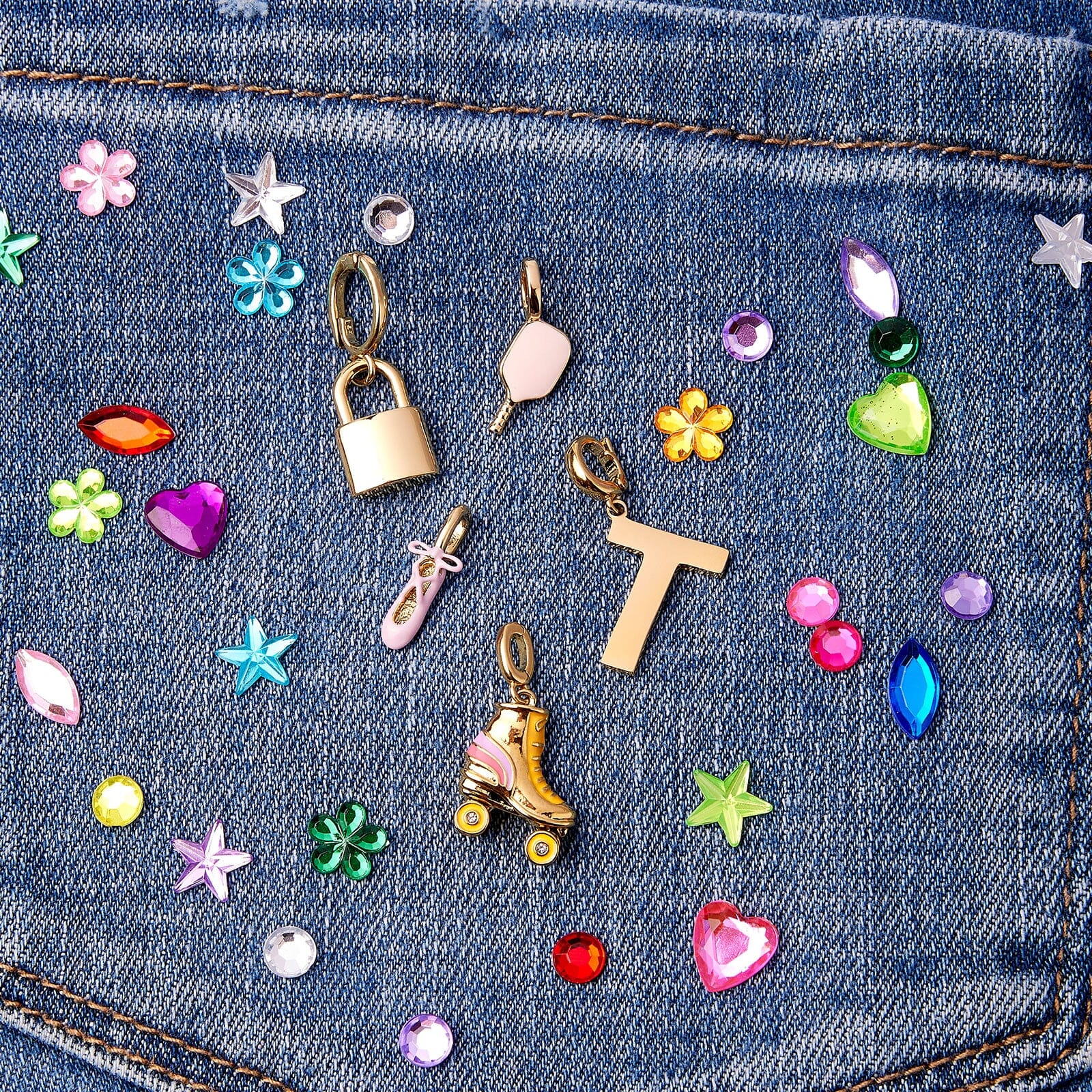 Harper Slanted Statement Alphabet Charm