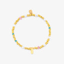 Initial Pearl & Seed Bead Stretch Bracelet