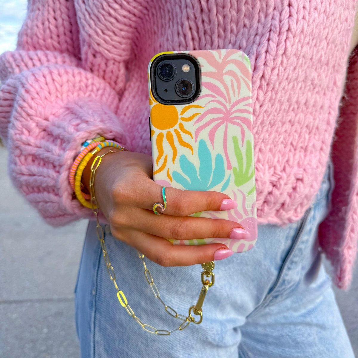 Paperclip Chain Wristlet Phone Chain
