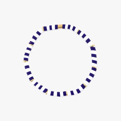 Purple & White Stretch Bracelet