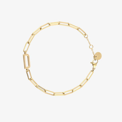 Initial Paperclip Chain Bracelet