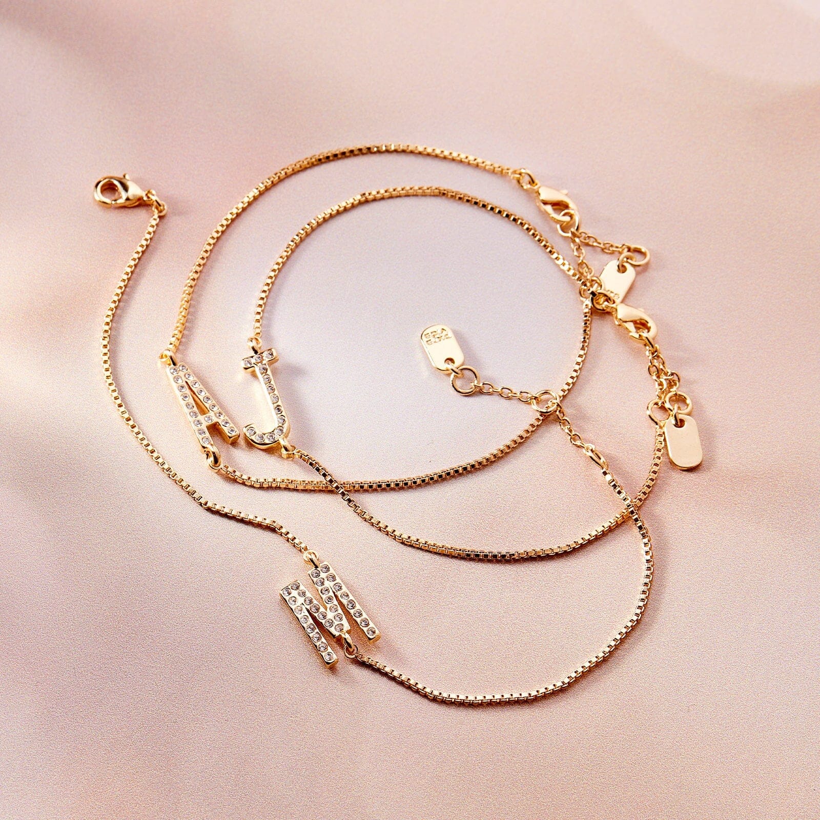 Pavé Initial Chain Bracelet