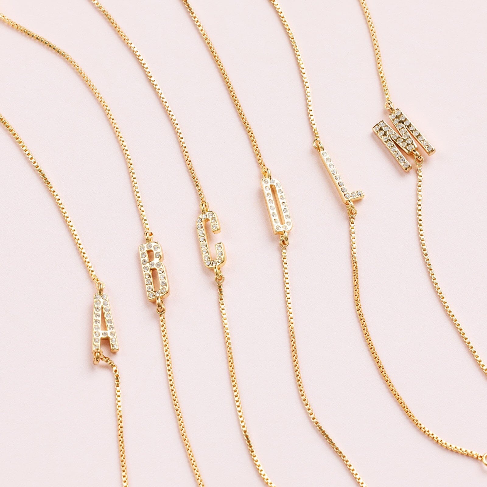 Pavé Initial Chain Bracelet