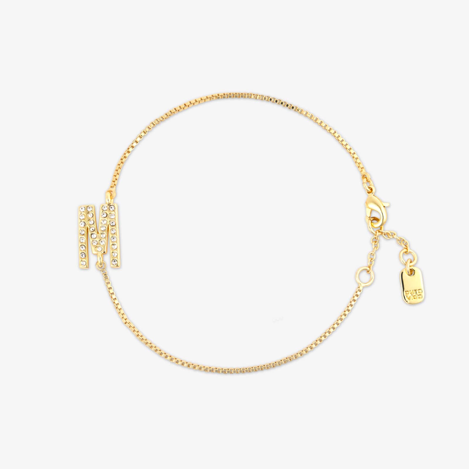 Pavé Initial Chain Bracelet