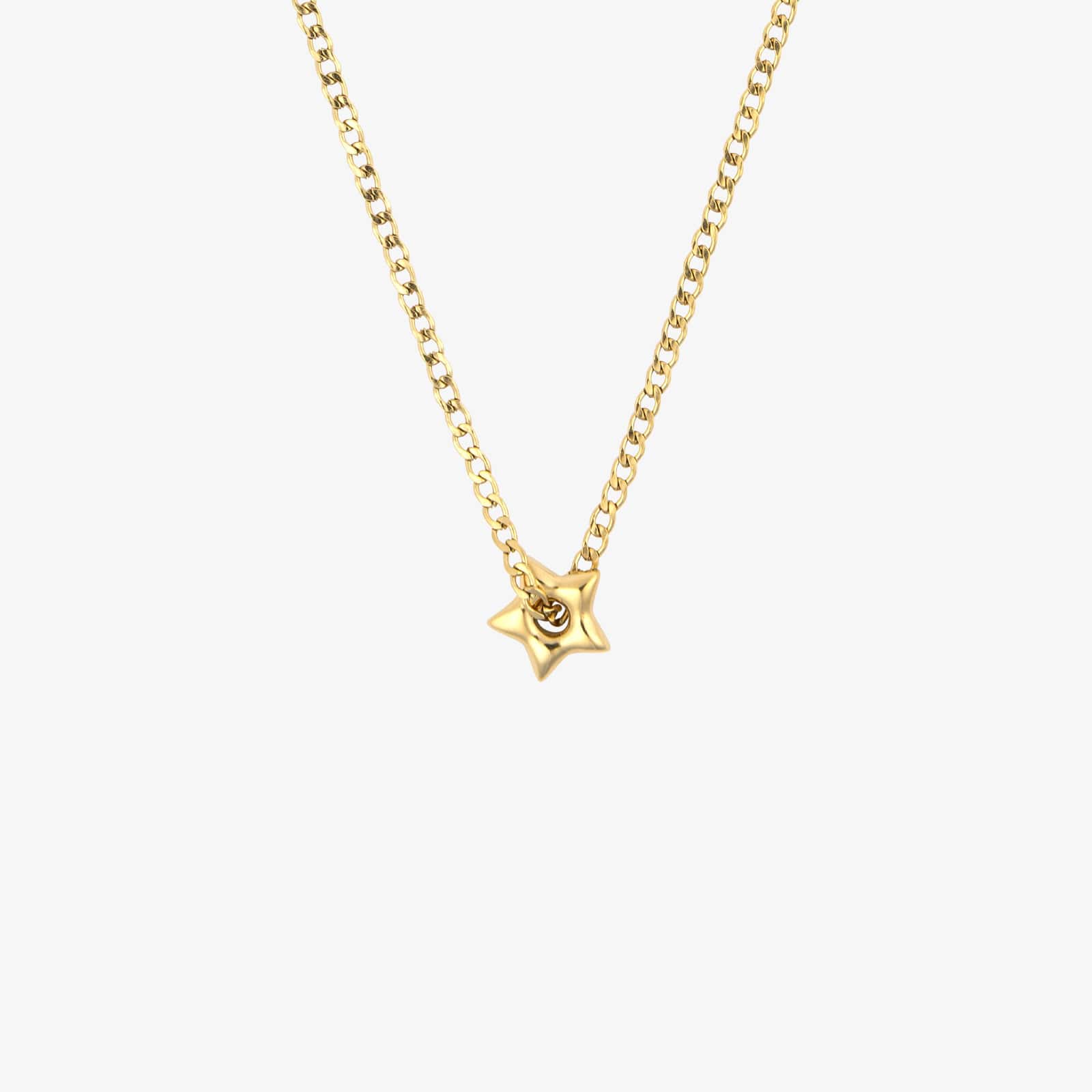 Puffy Star Chain Necklace