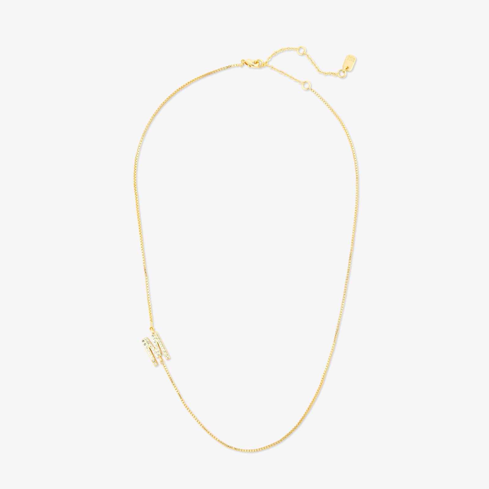 Pavé Initial Box Chain Choker