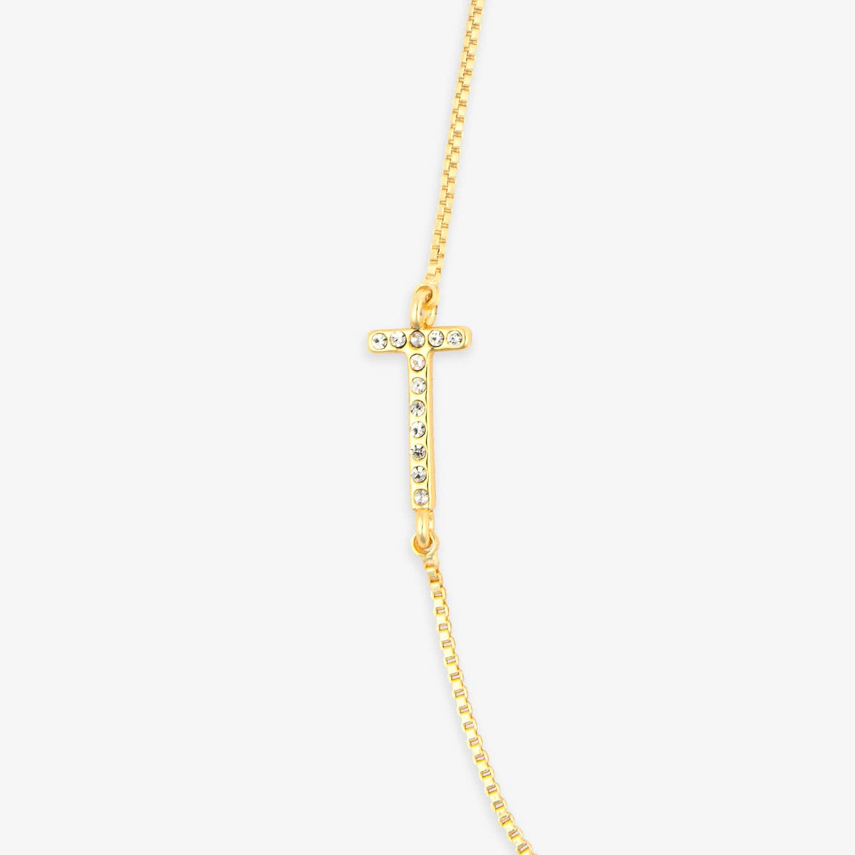Pavé Initial Box Chain Choker