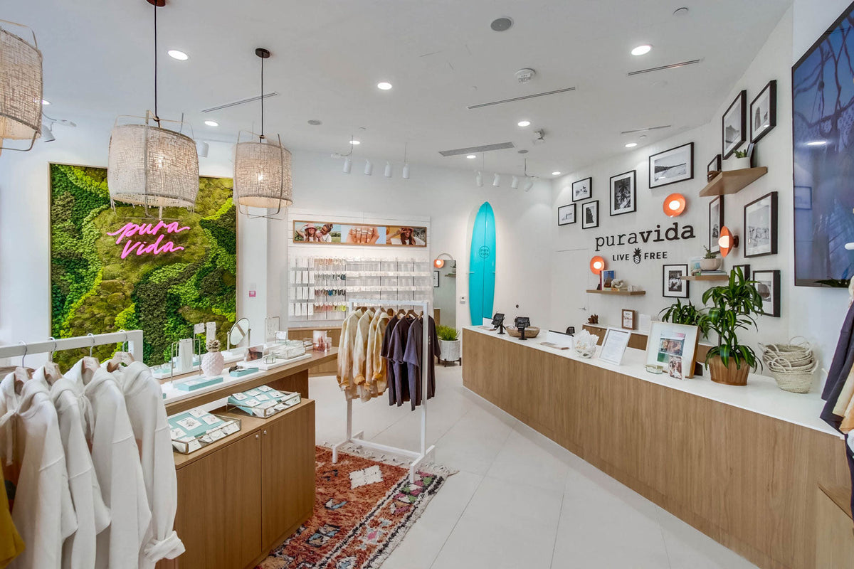 Pura Vida retail store checkout desk
