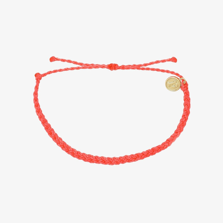 Strawberry Solid Mini Braided Bracelet