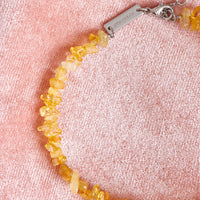 Citrine Gemstone Chip Anklet Gallery Thumbnail