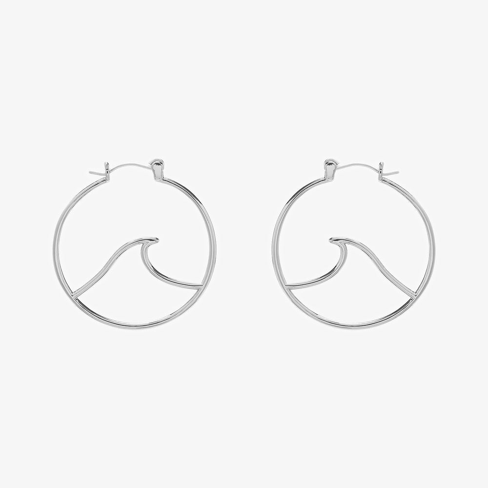 Large Wave Hoop Earrings 2