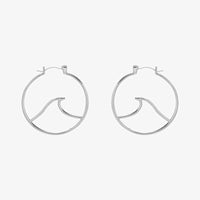 Large Wave Hoop Earrings Gallery Thumbnail