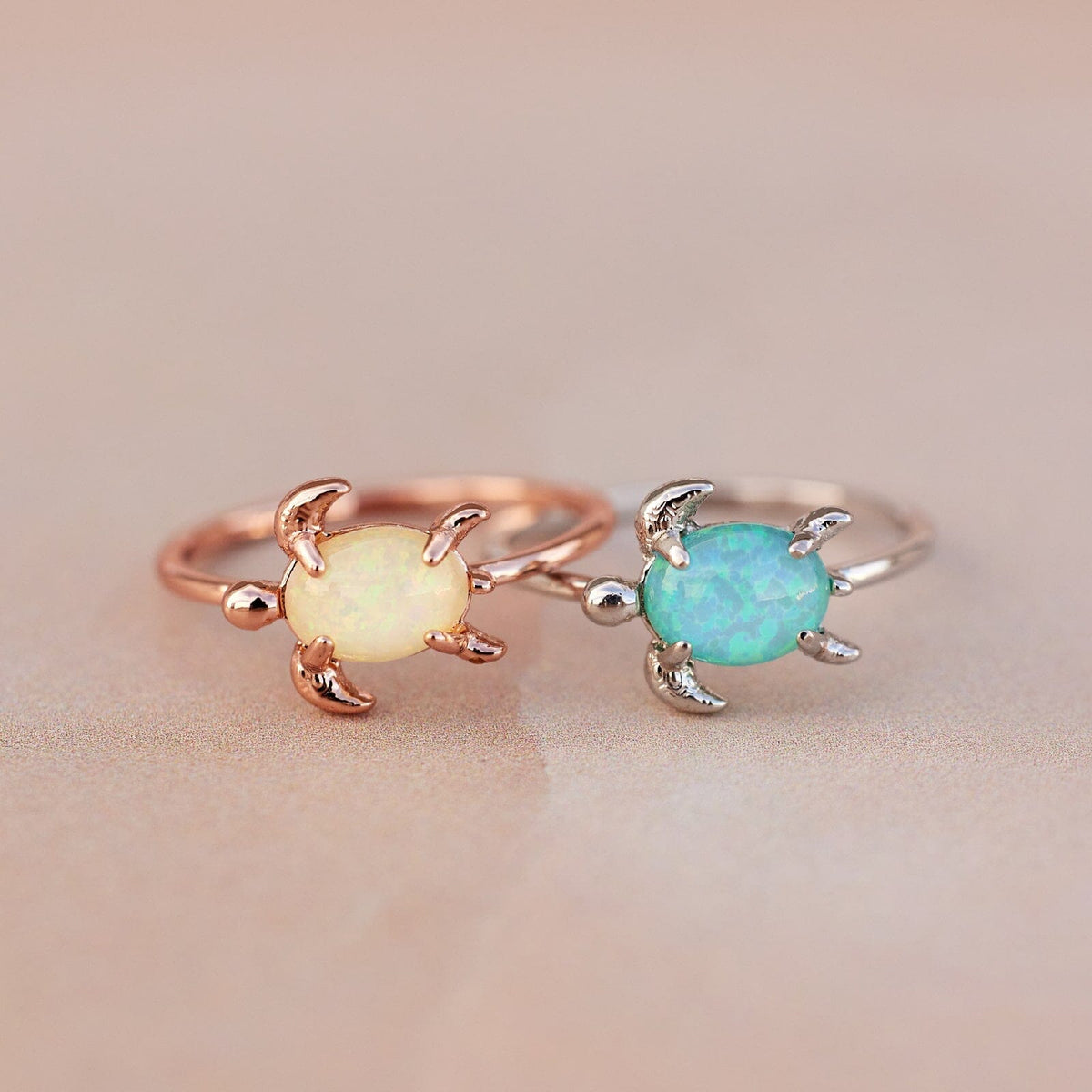 Opal Sea Turtle Ring