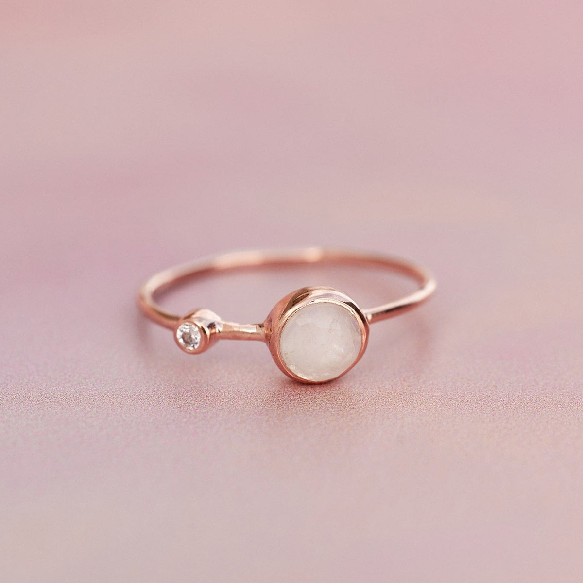 Moonstone Double Stone Ring