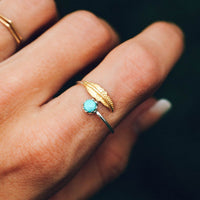 Gold Feather Ring Gallery Thumbnail