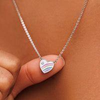 Pastel Vintage Heart Necklace Gallery Thumbnail