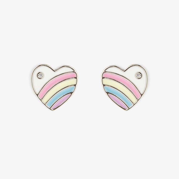 Pastel Vintage Heart Stud Earrings