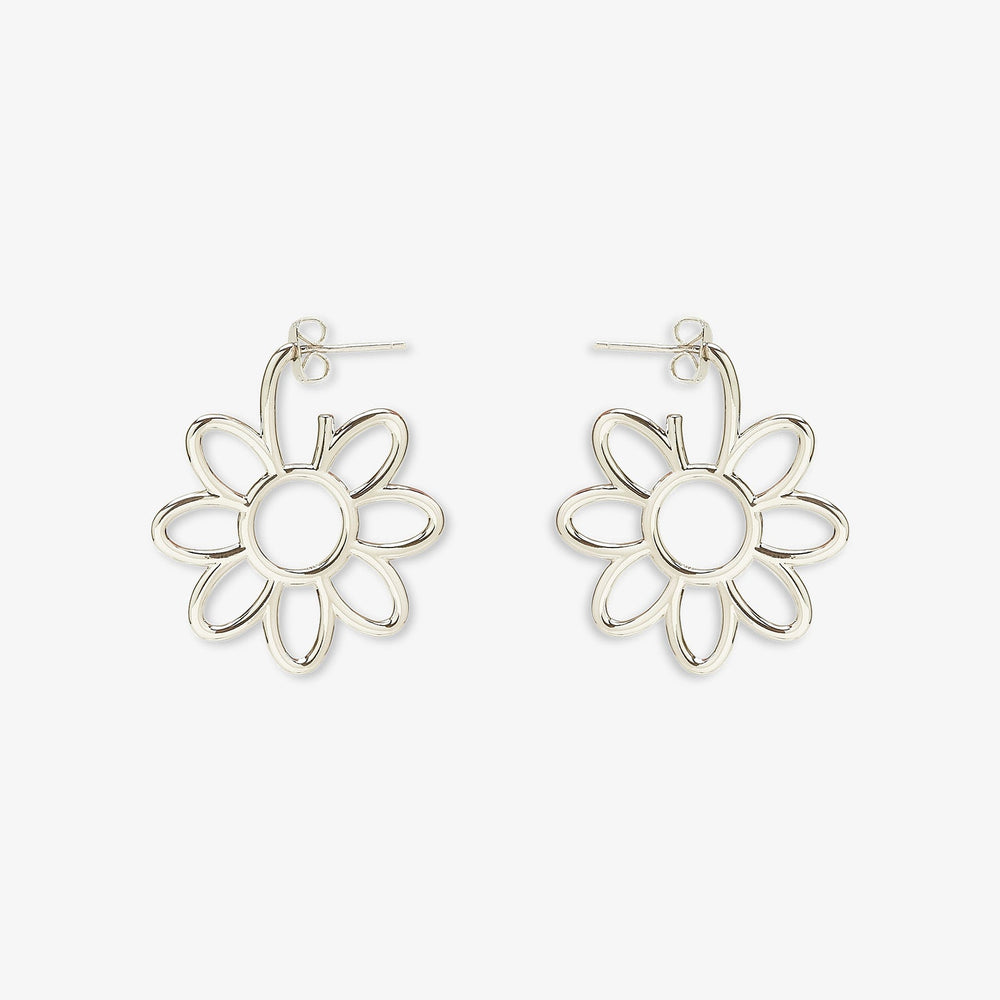 Oversized Daisy Hoop Earrings 1