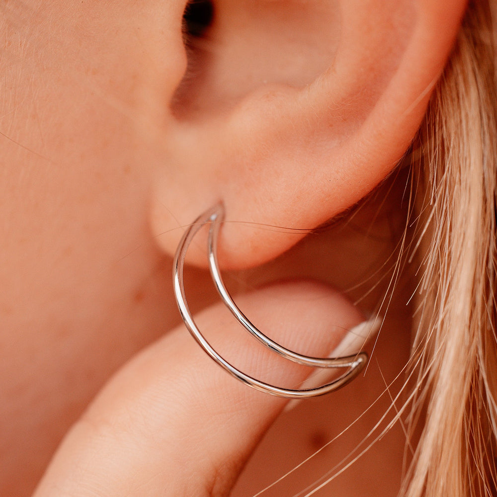 Crescent Hoop Earrings 2
