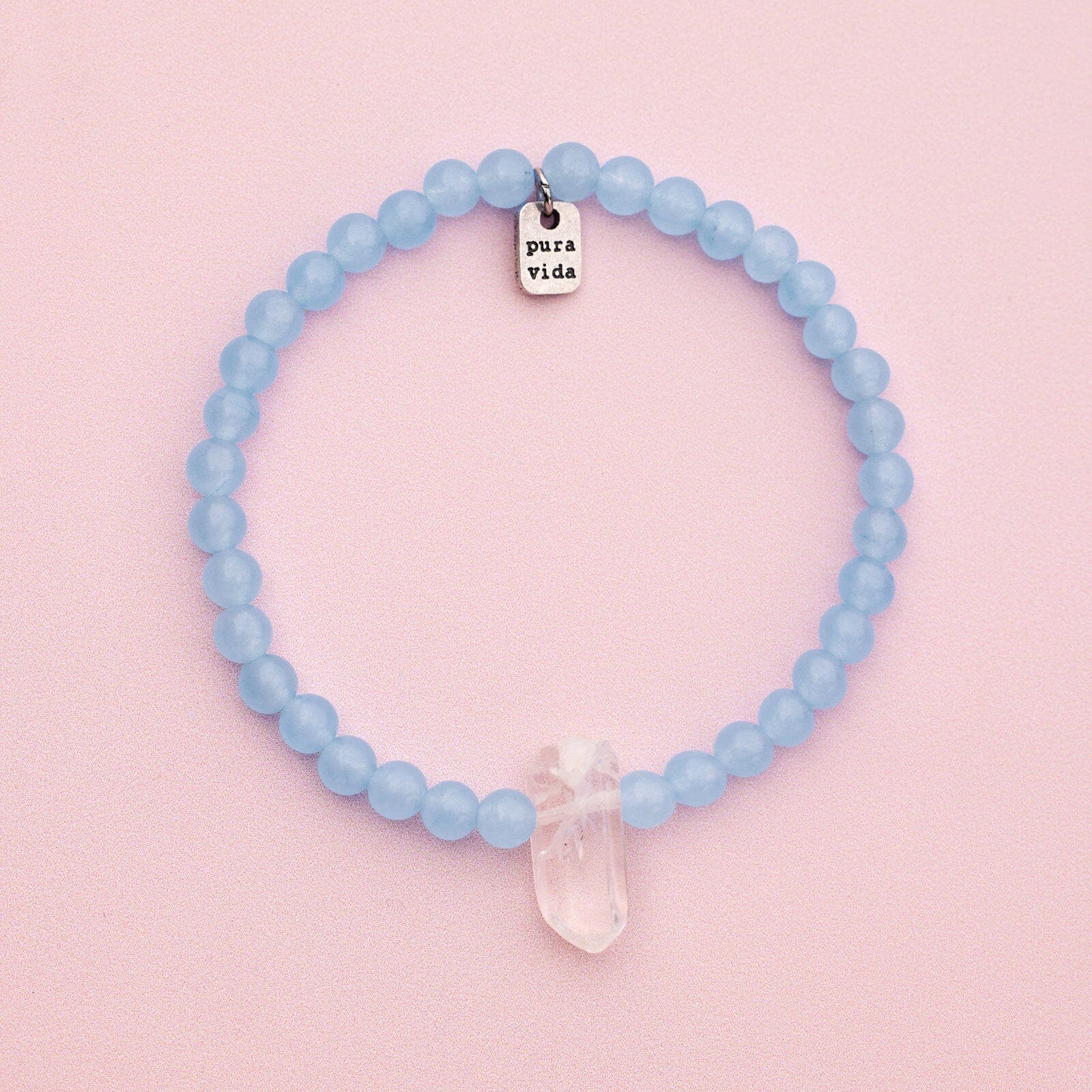 Celestine Intention Stretch Bracelet