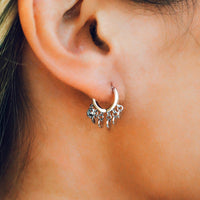 Mini Coin Huggie Earrings Gallery Thumbnail