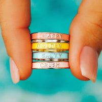 Salty Enamel Word Ring Gallery Thumbnail