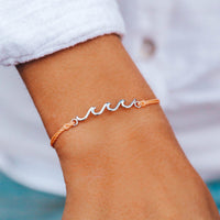 Silver Delicate Wave Bracelet Gallery Thumbnail