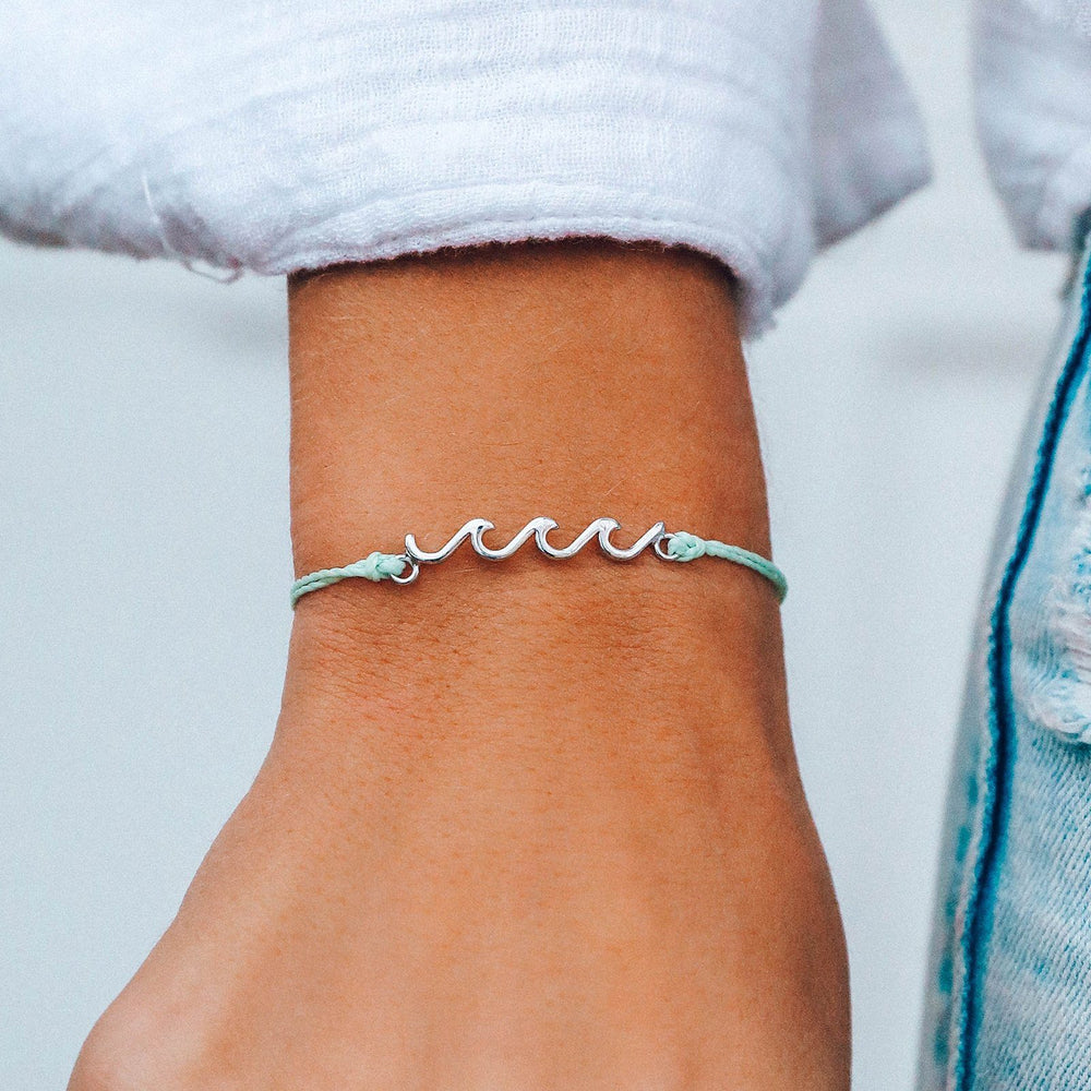 Silver Delicate Wave Bracelet 7