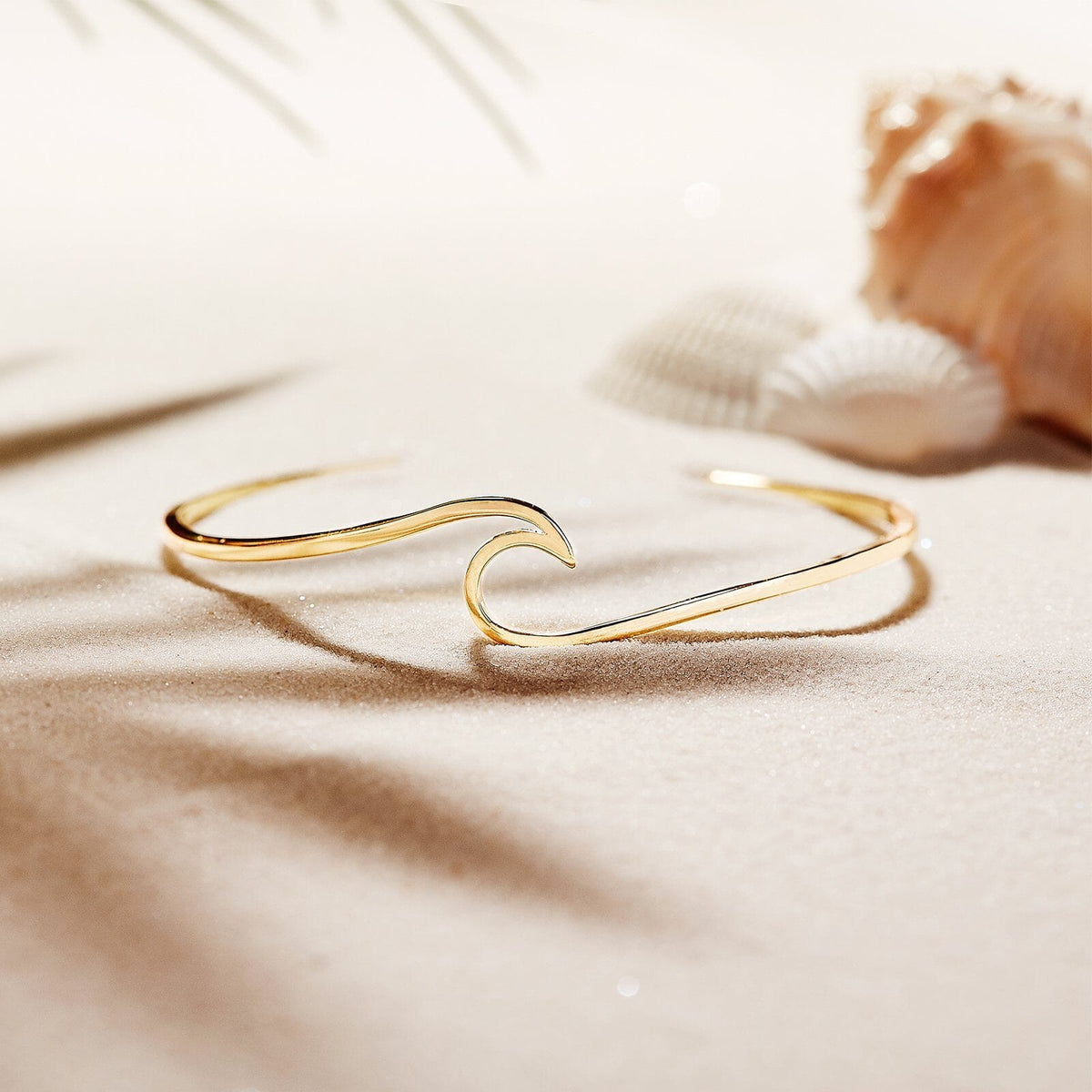 Gold Wave Cuff Bracelet